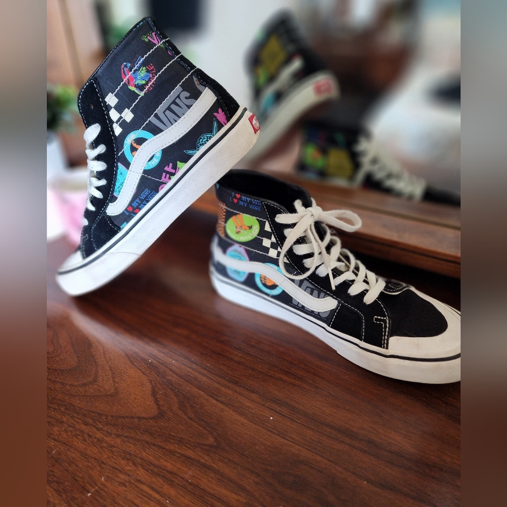 Vans Off the Wall High Tops, size 8.5 - Picture 2 of 4